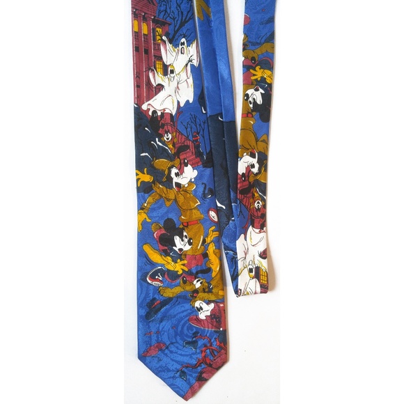 Vintage Disney Haunted House Tie Mickey 60s 70s - Picture 5 of 5